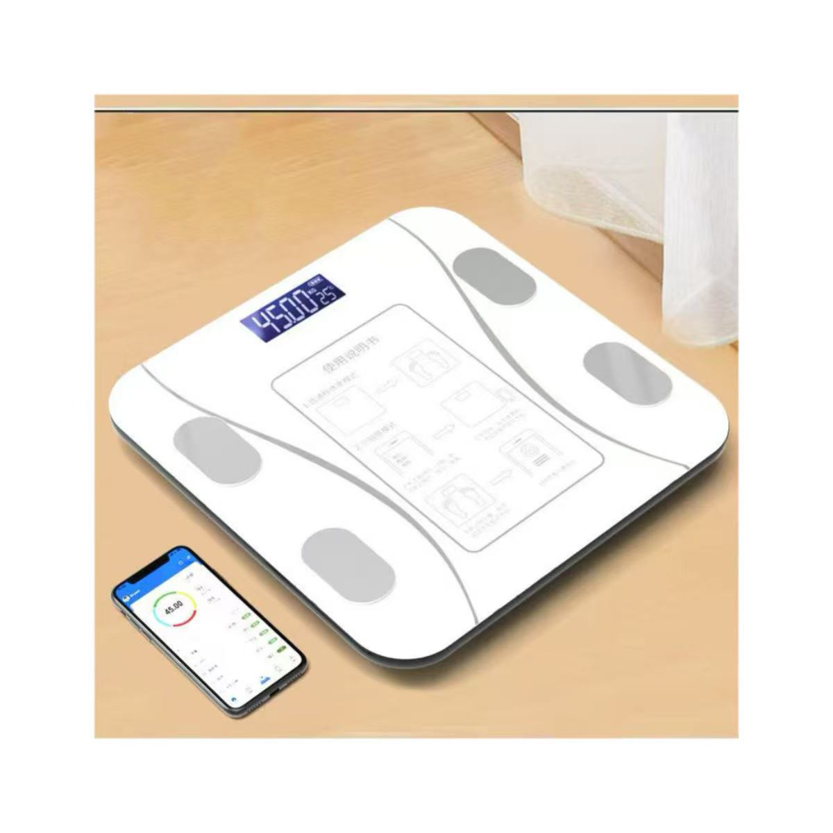 Digital Body Weight Scale - Körperfettwaage, intelligente kabellose digitale Badezimmerwaage, Körperzusammensetzungsanalysator