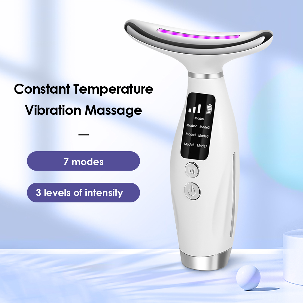 Red Light Therapy Device - 7-Farben-LED-Leuchten für Gesicht und Hals, Schönheitsgerät,