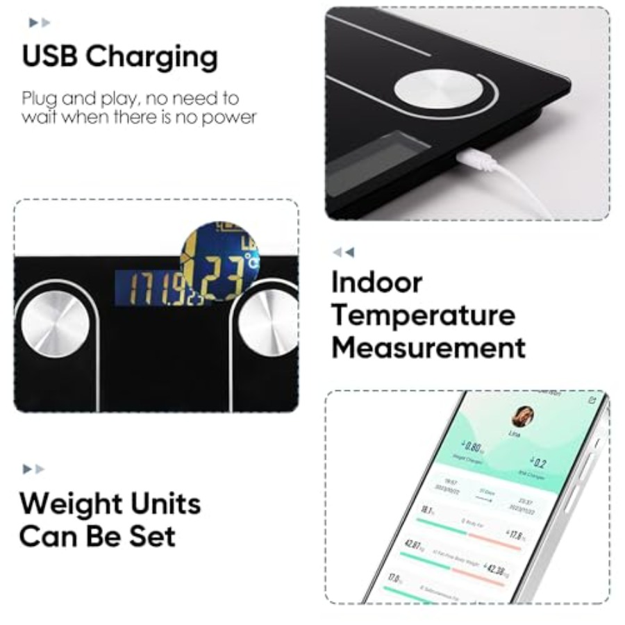 Smarte Bluetooth-Körperfettwaa – Digital Body Weight Scale Bewertung und Preis